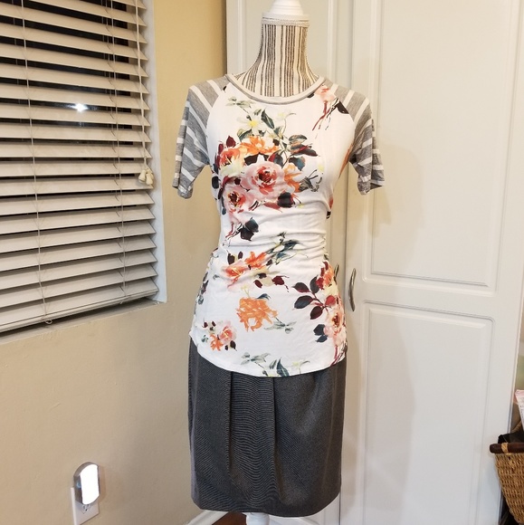 Halogen Gray Lined Skirt Size 4 - Picture 2 of 4